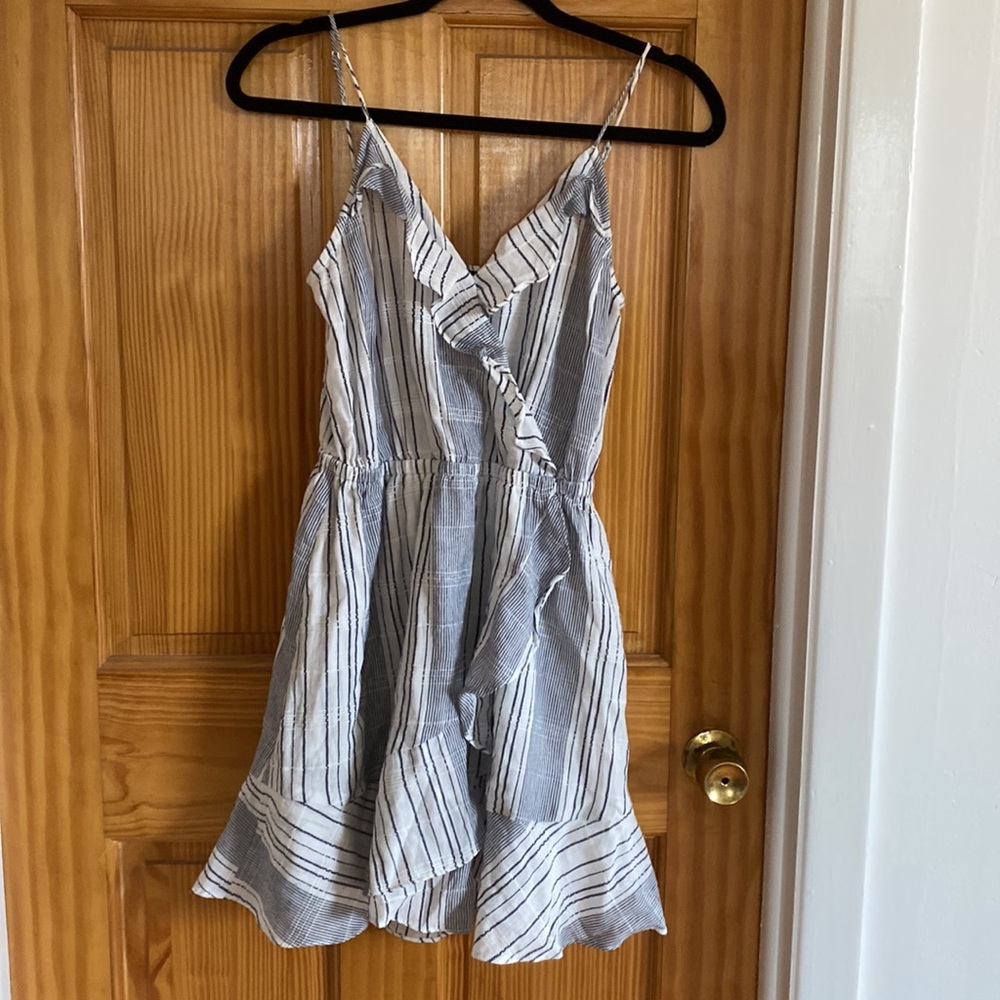 Express Navy And White Cami Wrap Sundress - Picture 3 of 4